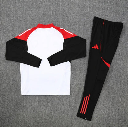 2025/2026 Arsenal White and Black x Red Tracksuit