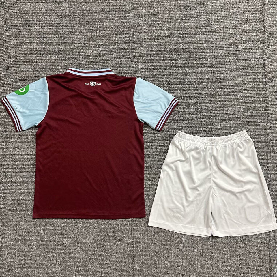 2024/25 West Ham Home Short Sleeve Kids Jersey