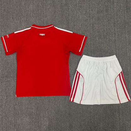 2025/26 Nottingham Forest Home Short Sleeve Kids Jersey