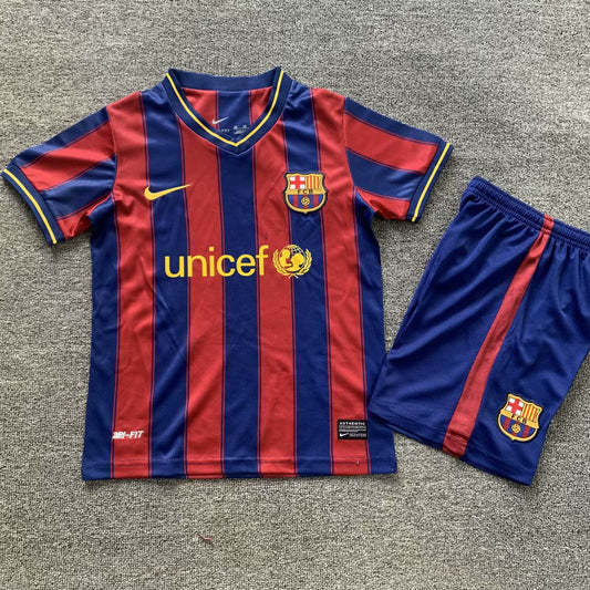 2009/10 Barcelona Home Short Sleeve Retro Kids Jersey