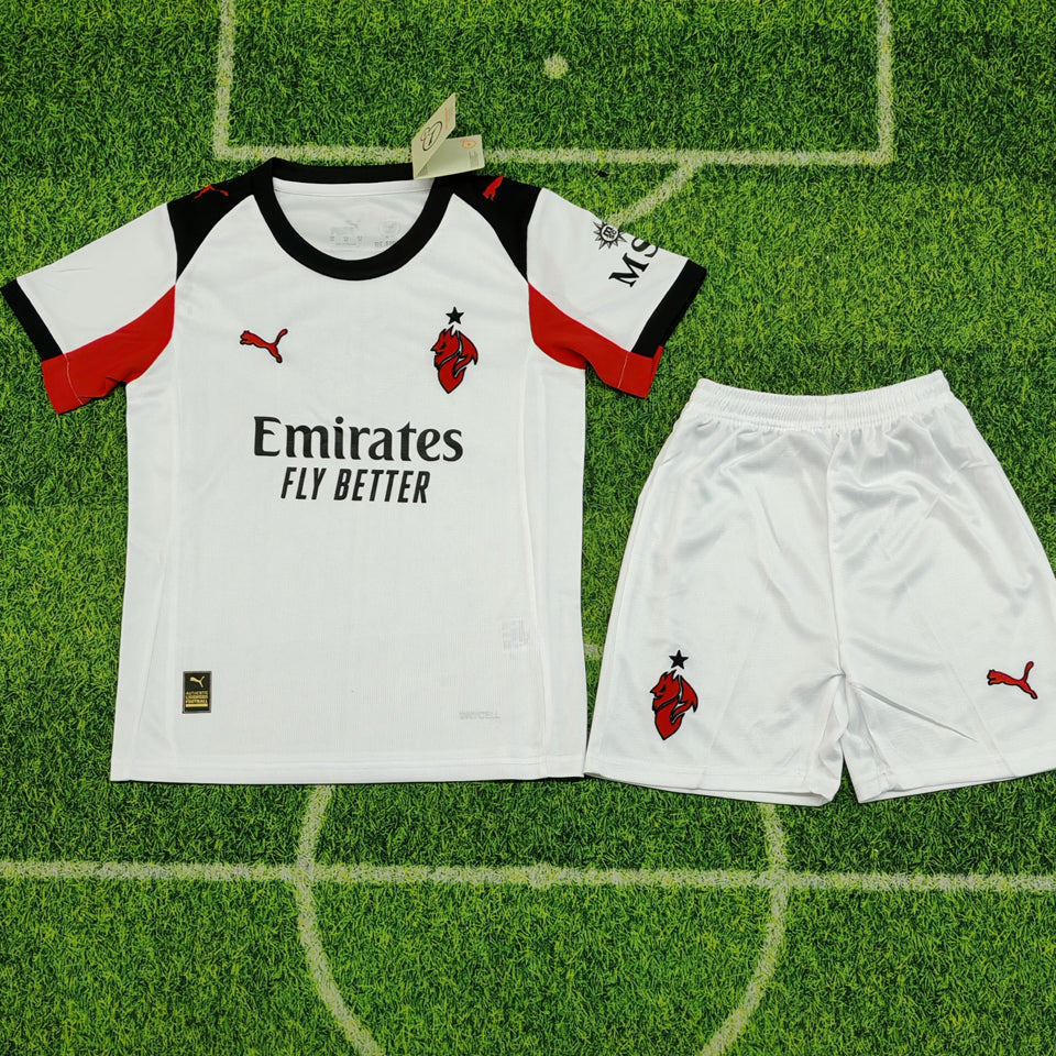 2025/26 AC Milan Away Short Sleeve Kids' Jersey