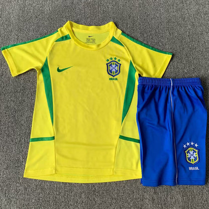 2002 Brazil Home Kids Retro Teams