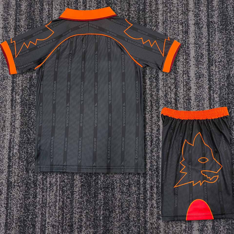 1999/2000 Roma Away Short Sleeve Retro Kids Jersey