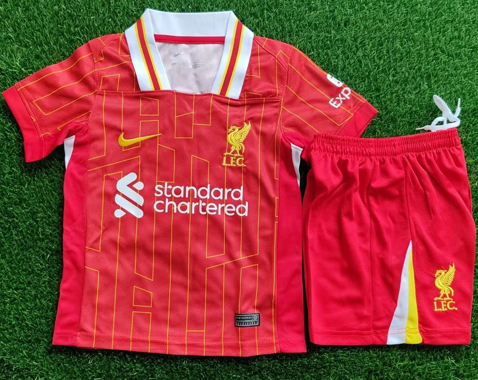 2024/25 Liverpool Home Short Sleeve Kids Jersey