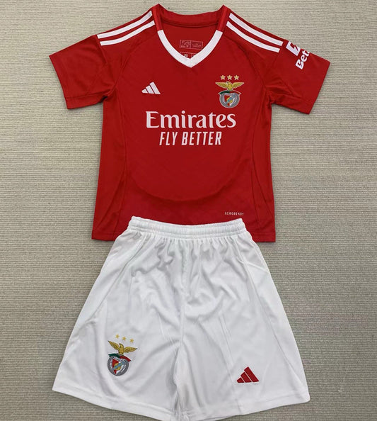 2024/25 Benfica Home Short Sleeve Jersey for Kids