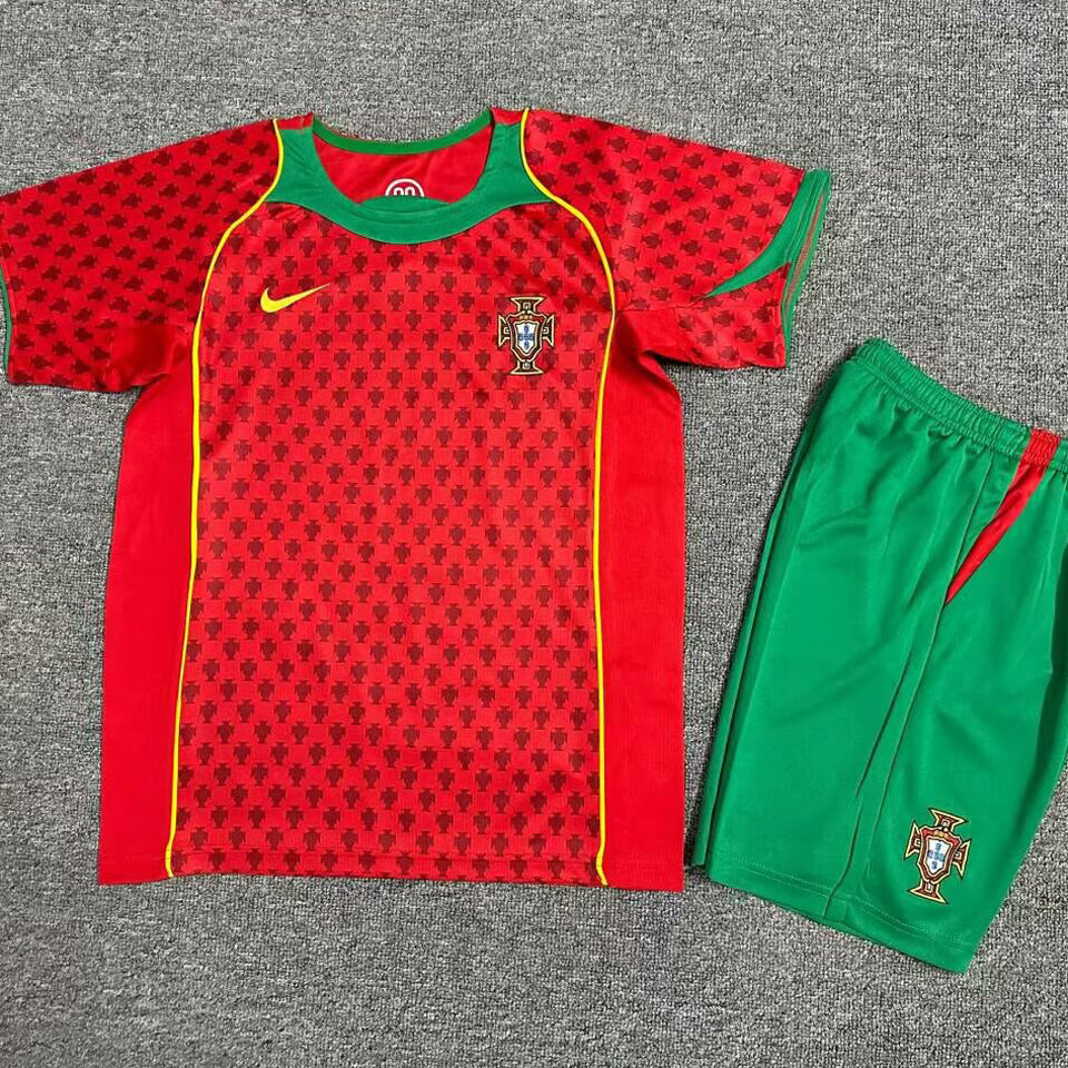 2004 Portugal Home Children's National Team Retro