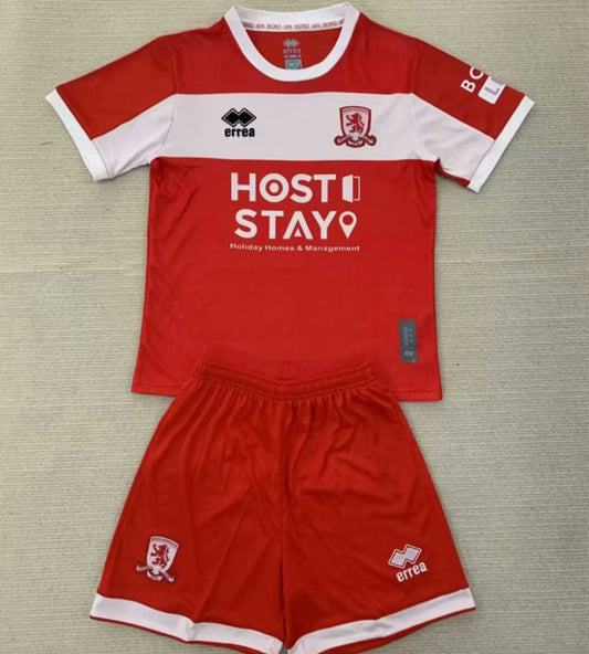 2024/25 Middlesbrough Home Short Sleeve Kids Jersey
