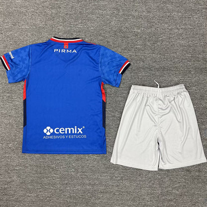 2025/26 Cruz Azul Home Short Sleeve Jersey for Kids