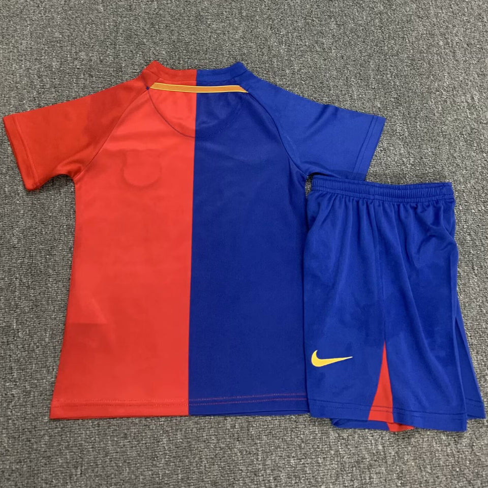 2008/09 Barcelona Home Short Sleeve Retro Kids Jersey